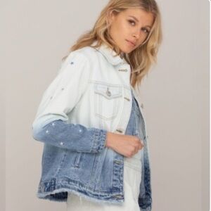 Miss Me star worthy‎ denim jacket jean size medium ombré